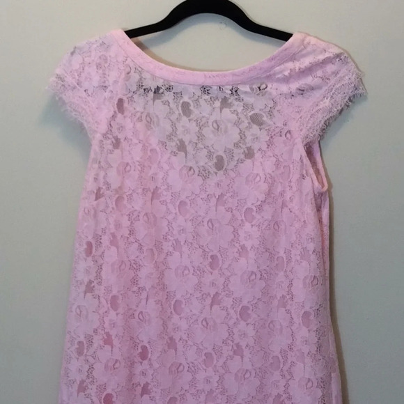 NWT Jessica Simpson Pink Lace Dress Size 6 - Picture 2 of 8